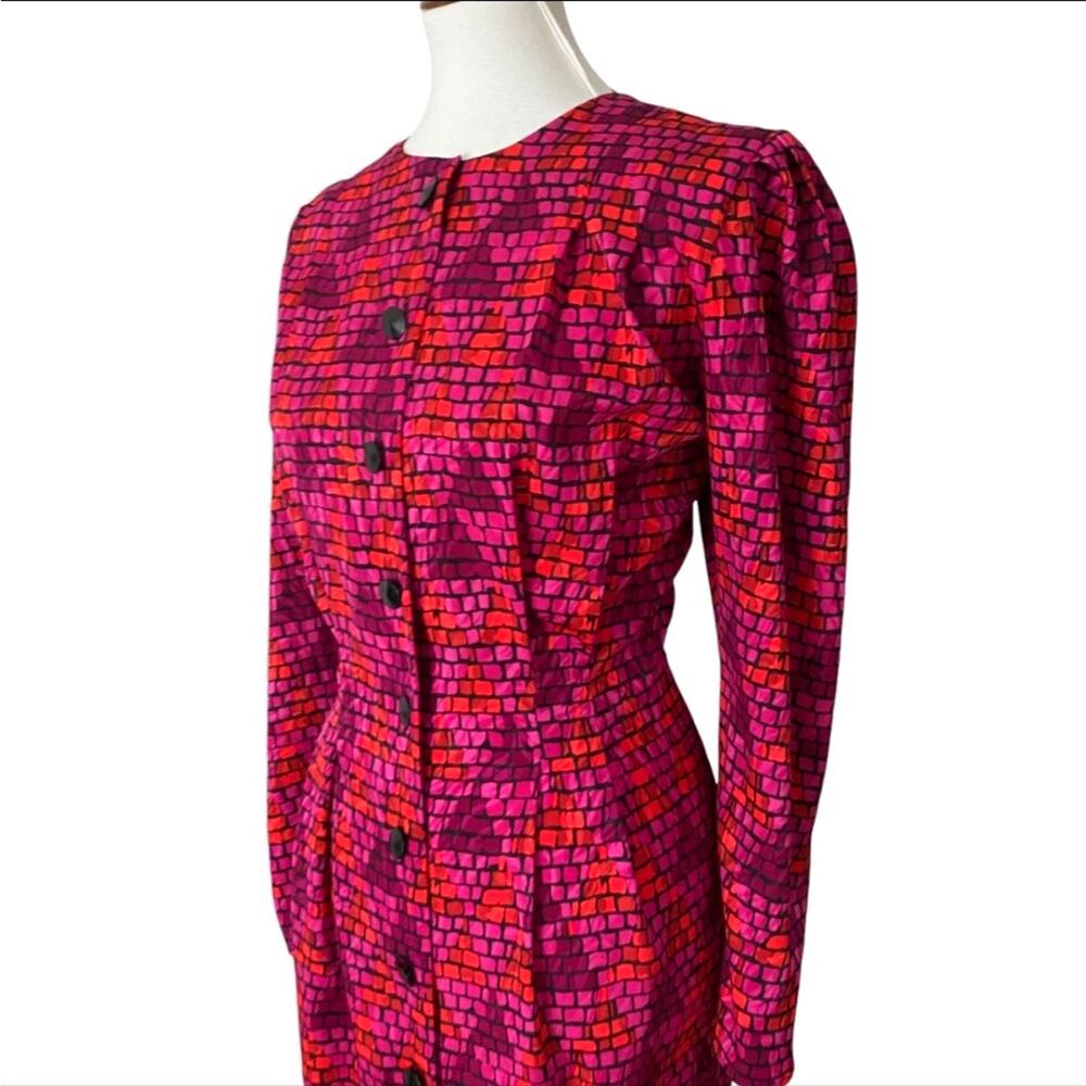 Vintage Dress 10 Retro Large Dress Classic 80s does 40s Medium Papell Boutique